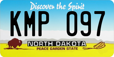 ND license plate KMP097