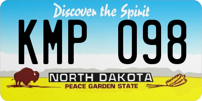 ND license plate KMP098