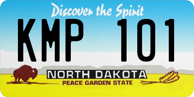 ND license plate KMP101