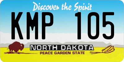 ND license plate KMP105