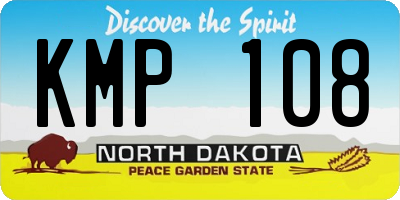 ND license plate KMP108