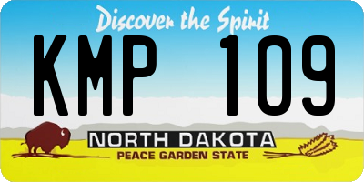 ND license plate KMP109