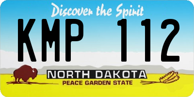 ND license plate KMP112
