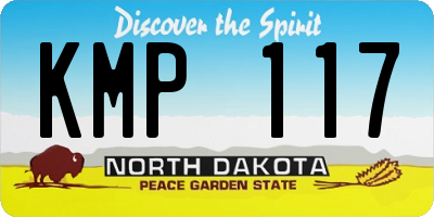 ND license plate KMP117
