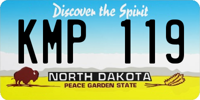 ND license plate KMP119