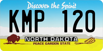 ND license plate KMP120