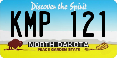 ND license plate KMP121