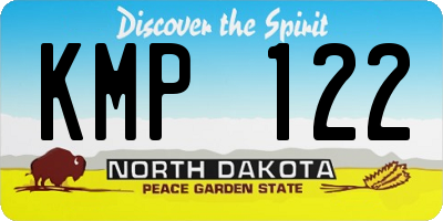 ND license plate KMP122