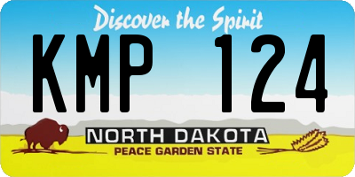ND license plate KMP124