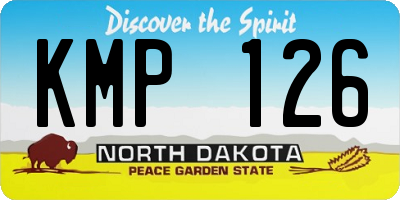 ND license plate KMP126