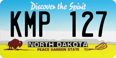 ND license plate KMP127