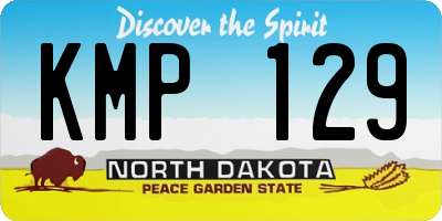 ND license plate KMP129