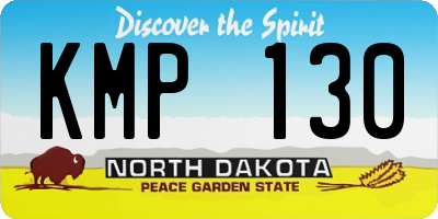 ND license plate KMP130