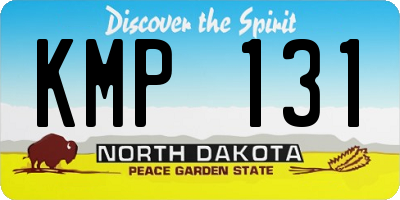 ND license plate KMP131