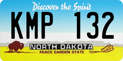 ND license plate KMP132