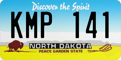 ND license plate KMP141