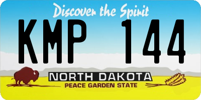 ND license plate KMP144