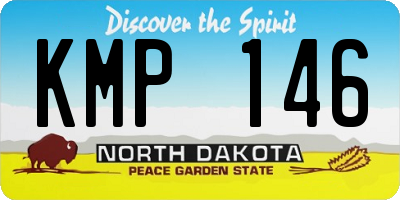 ND license plate KMP146