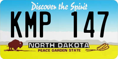 ND license plate KMP147