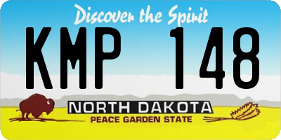 ND license plate KMP148