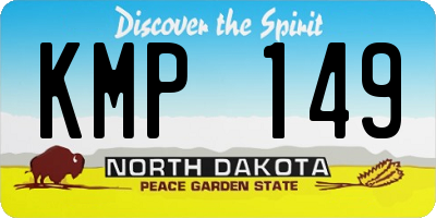 ND license plate KMP149
