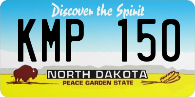 ND license plate KMP150