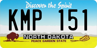 ND license plate KMP151