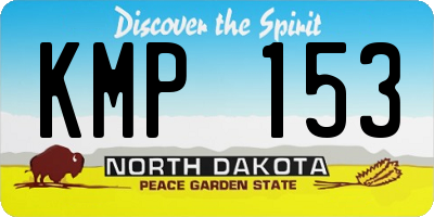 ND license plate KMP153