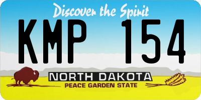 ND license plate KMP154