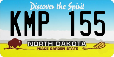 ND license plate KMP155