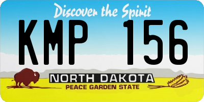 ND license plate KMP156