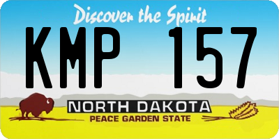 ND license plate KMP157