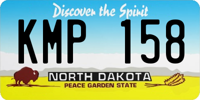 ND license plate KMP158