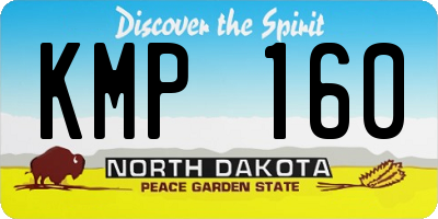 ND license plate KMP160