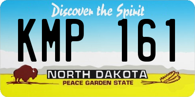 ND license plate KMP161