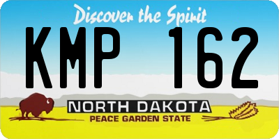ND license plate KMP162