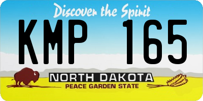 ND license plate KMP165