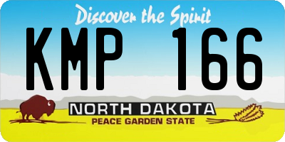 ND license plate KMP166