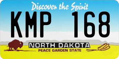ND license plate KMP168