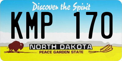 ND license plate KMP170