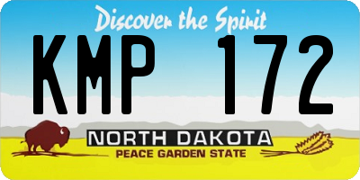 ND license plate KMP172