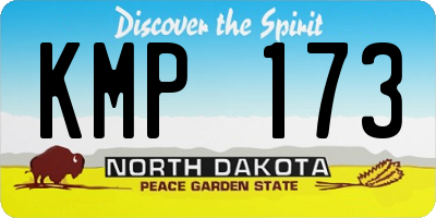ND license plate KMP173
