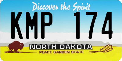 ND license plate KMP174