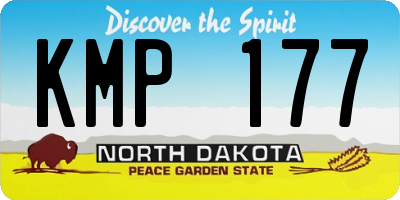 ND license plate KMP177
