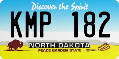 ND license plate KMP182