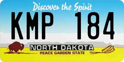 ND license plate KMP184