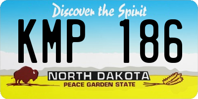 ND license plate KMP186