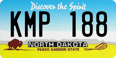 ND license plate KMP188