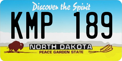 ND license plate KMP189