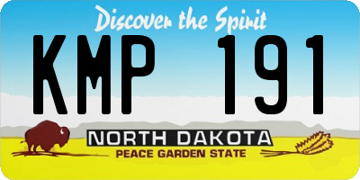 ND license plate KMP191